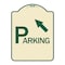 Signmission Parking W/ Arrow Pointing to Top Left Heavy-Gauge Aluminum Sign, 24" x 18", TG-1824-24517 A-DES-TG-1824-24517 - alternate 1